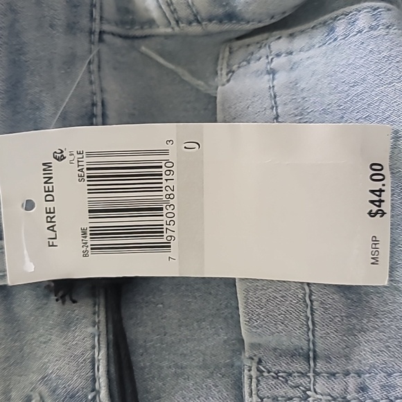 Dollhouse Blue Flare Wide Leg Jeans Size 0 - Picture 5 of 7